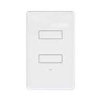 Interruptor AGL Touch Wi-Fi Smart, 2 Teclas, IP60, ABS, Timer, AGL Home, Branco
