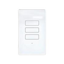 Interruptor AGL Wi-Fi Touch, AGL Home, Comando de Voz, 3 Teclas, Branco