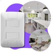 Interruptor (apagador) Duplo Simples Tramontina aria branco 6a 250v