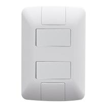Interruptor Aria 2 Teclas Simples 4x2 com Placa Branco Tramontina