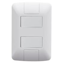 Interruptor Aria Tramontina 2 Teclas Paralelo com Placa Branco Interruptor Aria Tramontina 2 Teclas Paralelo com Placa Branco