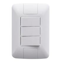 Interruptor Aria Tramontina 3 Teclas Simples 6A com Placa Branco