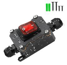 Interruptor basculante em linha Tengsance IP67 à prova dágua com luz vermelha DPST