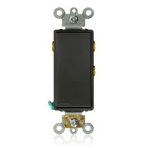 Interruptor basculante Leviton 15 Amperios 120/277V unipolar negro