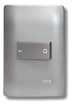 Interruptor Bipolar Simples 20A/250V Com Placa Linha Habitat Onix - Fame