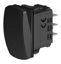 Interruptor Botão De Pressão Preto 3 Pinos De Led Azul