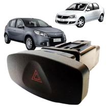 Interruptor Botão Pisca Alerta para Renault Duster Logan Sandero Symbol Clio (8200446717)