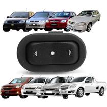 Interruptor Botão Vidro Elétrico Simples Agile Montana 09/14 Corsa 2002 / 2015 Led Azul