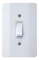 Interruptor Branco Simples Mec Tronic Millenium 10/250v Interruptor Branco Simples Mec Tronic Millenium 10/250v