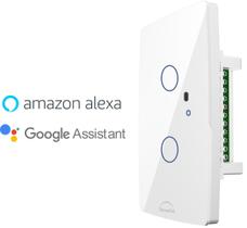 Interruptor Branco Smart Touch Wifi Google Alexa 2 Teclas
