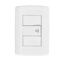 Interruptor Campainha 2 x 4 com Placa Modular Pluzie