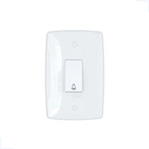 Interruptor Campainha Tecla Simples Placa 4x2 Branca Finesse Blux