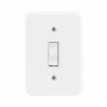 Interruptor com 1 tecla simples 10a com placa pollar branca - radial