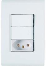 Interruptor com 2 teclas e 1 tomada 20a liz - tramontina