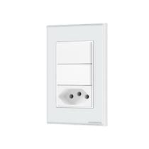 Interruptor com 2 teclas Física + tomada Zigbee TZB-2 BRANCO