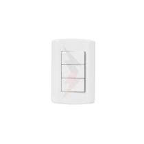 Interruptor Com 2 Teclas Simples e 1 Tecla Paralela Com Placa 4x2 Branco