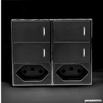 Interruptor com 4 Teclas Físicas 2 Tomadas Zigbee Preto