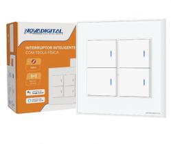 Interruptor com 4 Teclas Físicas Zigbee Branco 4x4 Interruptor com 4 Teclas Físicas Zigbee Branco 4x4