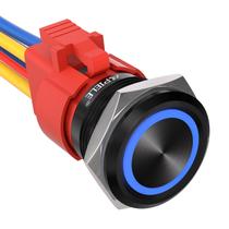 Interruptor com botão de pressão APIELE 10A 12V com LED Angel Eye Blue, 1 pacote Interruptor com botão de pressão APIELE 10A 12V com LED Angel Eye Blue, 1 pacote