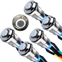 Interruptor com botão de pressão DMWD 12 mm à prova d'água 12V-24V 1NO liga/desliga Interruptor com botão de pressão DMWD 12 mm à prova d'água 12V-24V 1NO liga/desliga