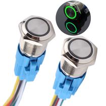 Interruptor com botão de pressão DMWD 16mm 12V-24V 1NO 1NC à prova d'água