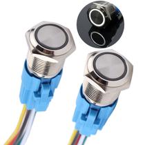 Interruptor com botão de pressão DMWD 16mm 12V-24V Ring LED 1NO 1NC IP66 Interruptor com botão de pressão DMWD 16mm 12V-24V Ring LED 1NO 1NC IP66