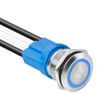 Interruptor com botão de pressão KWONONG LED de aço inoxidável IP67 5-24V 20A Interruptor com botão de pressão KWONONG LED de aço inoxidável IP67 5-24V 20A