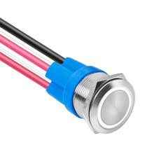 Interruptor com botão de pressão KWONONG LED de aço inoxidável IP67 5-24V 20A Interruptor com botão de pressão KWONONG LED de aço inoxidável IP67 5-24V 20A