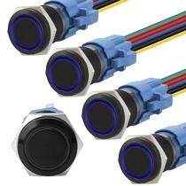 Interruptor com botão de pressão STARELO 19mm Momentary 1NO 1NC com LED