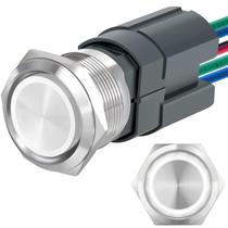Interruptor com botão de pressão ZJWZJH 22mm 15A 24V com travamento 2NO DPST Interruptor com botão de pressão ZJWZJH 22mm 15A 24V com travamento 2NO DPST