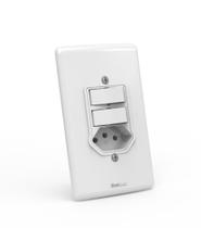 Interruptor com Tomada 10A de Embutir - Enerbras - Ref.7112 Tecnolar