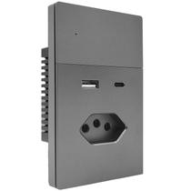 Interruptor com Tomada Inteligente Zigbee Full Switch Compatível Alexa Google Home e Tuya