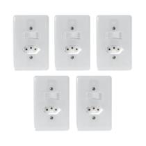 Interruptor Com Tomada Stylus Ilumi 4x2 10A 250V Kit 5 Un Interruptor Com Tomada Stylus Ilumi 4x2 10A 250V Kit 5 Un