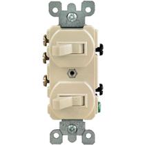 Interruptor combinado de 3 vias Leviton Ivory 15 Amp