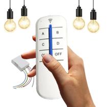 Interruptor Controle Remoto para Lâmpadas 04 Vias Bivolt Portátil Fácil Instalação Interruptor Controle Remoto para Lâmpadas 04 Vias Bivolt Portátil Fácil Instalação