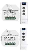 Interruptor Cortina Zigbee + Rf Casa Inteligente + Controle Interruptor Cortina Zigbee + Rf Casa Inteligente + Controle