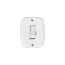 Interruptor de 1 Tecla Simples com Placa 4x2 Branco Pluzie Interruptor de 1 Tecla Simples com Placa 4x2 Branco Pluzie
