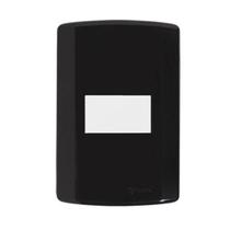 Interruptor de 1 Tecla Simples, Modular, com Placa 4x2 e Suporte Preto Pluzie