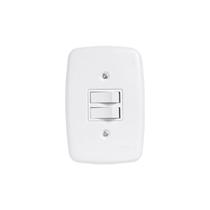 Interruptor de 2 Teclas Simples com Placa 4x2 Interruptor de 2 Teclas Simples com Placa 4x2