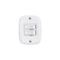 Interruptor de 2 Teclas Simples com Placa de Sobrepor