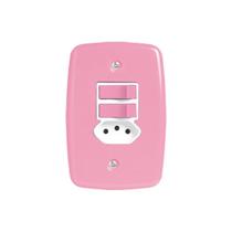 Interruptor de 2 Teclas Simples e Tomada 2p+t 20a , com Placa 4x2