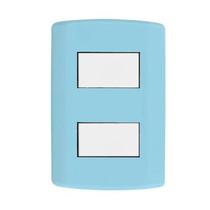 Interruptor de 2 Teclas Simples, Modular, com Placa 4x2 e Suporte