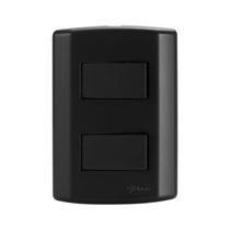 Interruptor de 2 Teclas Simples, Modular, com Placa 4x2 e Suporte Interruptor de 2 Teclas Simples, Modular, com Placa 4x2 e Suporte