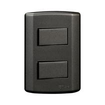 Interruptor de 2 Teclas Simples, Modular, com Placa 4x2 e Suporte