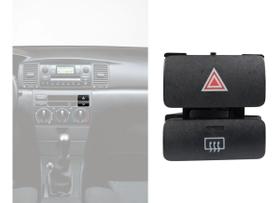 Interruptor De Alerta Com Desembaçador Tras Corolla 05 A 08