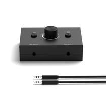 Interruptor de áudio Dingsun Stereo Selector com controle de volume