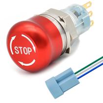 Interruptor de botão de parada de emergência ZJWZJH 16mm 120V 12V 5V-220V