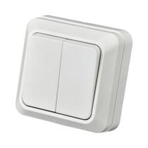 Interruptor De Botão De Plástico Vintage Branco Para Montagem Em Parede, 1 Gangue, 1 Via, Montagem