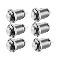 Interruptor De Botão De Pressão Com Trava De Aço Inoxidável À Prova D'água De 12 Mm 3A 250V AC 6PCS Interruptor De Botão De Pressão Com Trava De Aço Inoxidável À Prova D'água De 12 Mm 3A 250V AC 6PCS