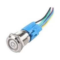 Interruptor De Botão De Pressão Em Aço Inoxidável 12/16mm Com Trava, IP65 À Prova d'Água, Padrão De Interruptor De Botão De Pressão Em Aço Inoxidável 12/16mm Com Trava, IP65 À Prova d'Água, Padrão De